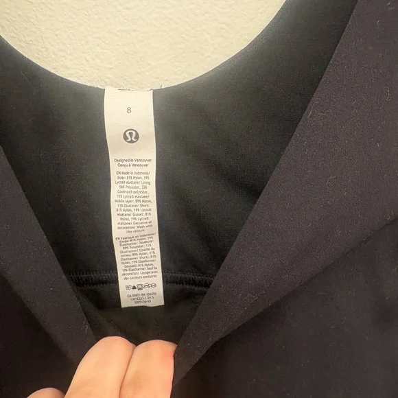 lululemon Align™ Short-Sleeve Dress with built in shorts in the color black - Picture 6 of 6